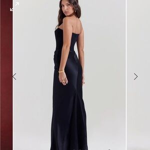 Black Strapless Prom Gown